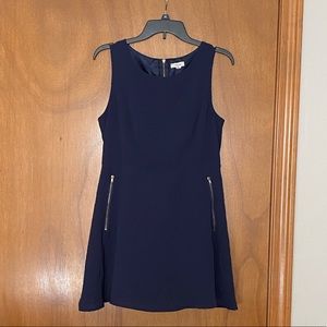Navy Peplum Mini Dress